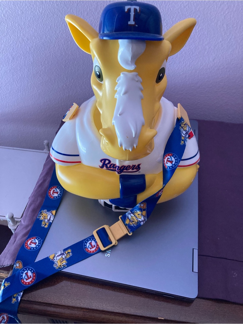 Texas Rangers Mascot Captain Popcorn Bucket